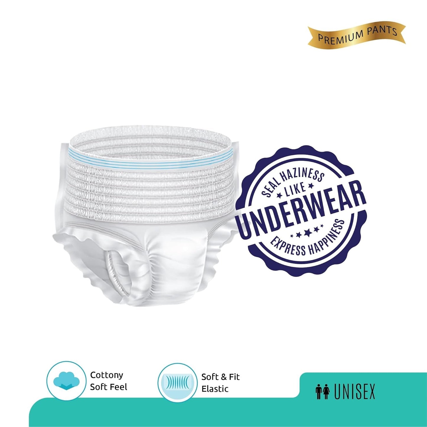 Adult pull-up diapers for medium-large size, waist 70-115 cm