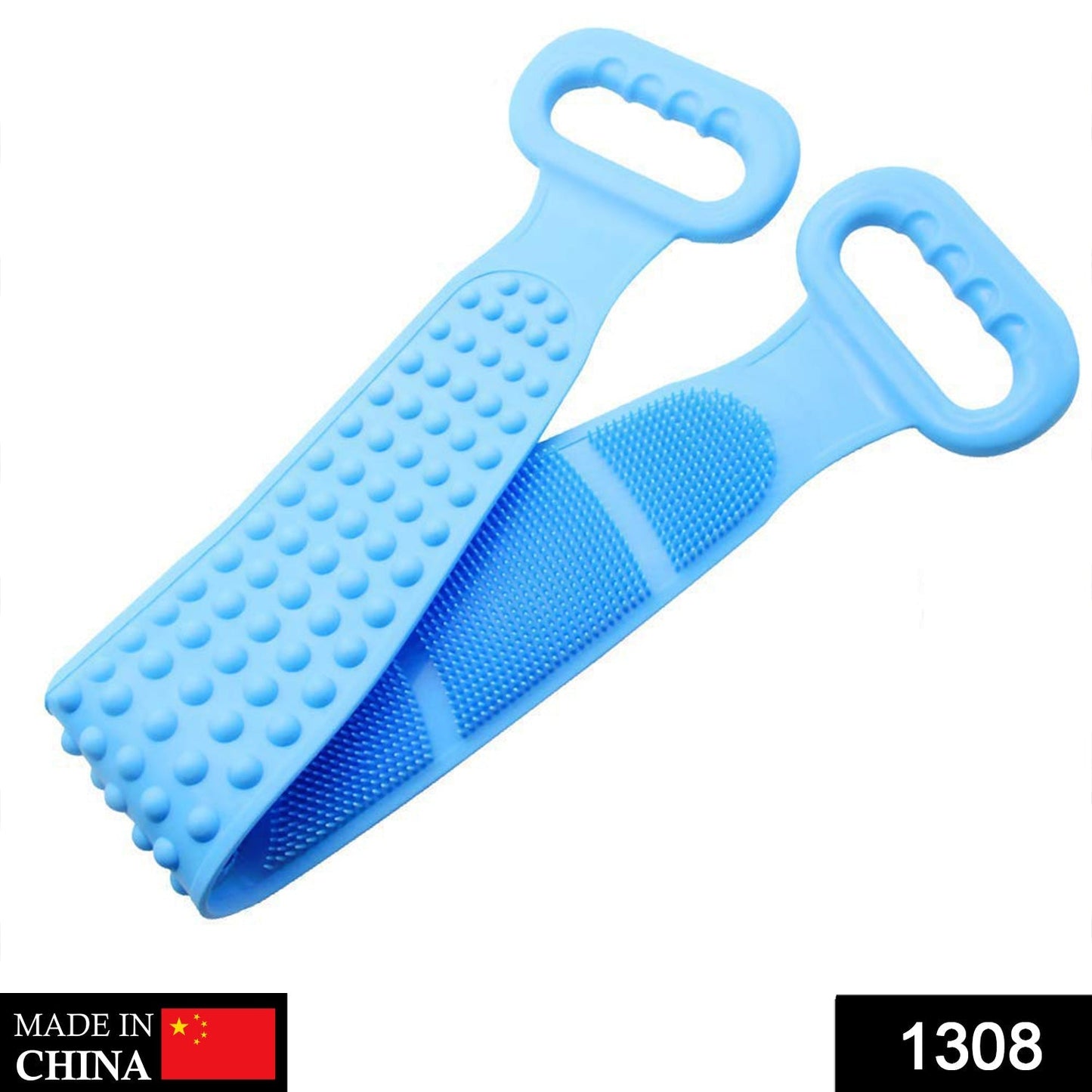 Silicone scrubber for body and back, designed for exfoliation.