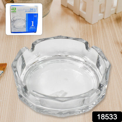 Transparent Ashtray Cigarettes Holder Home Office and Bar Tone Hotel Restaurant Indoor (1 pc)