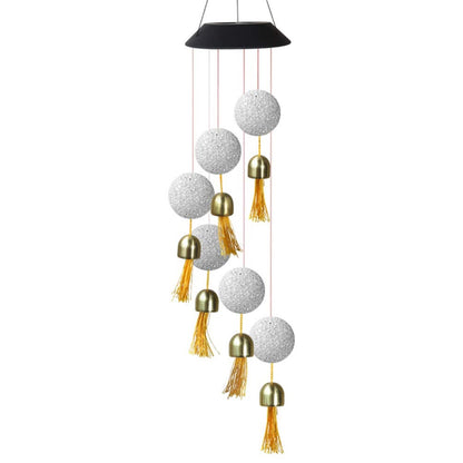 Hanging wind chime with LED lights