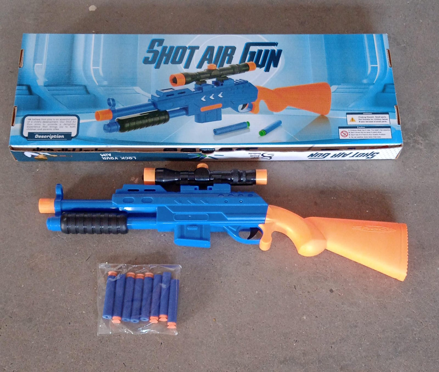 Large plastic toy gun for kids' outdoor play