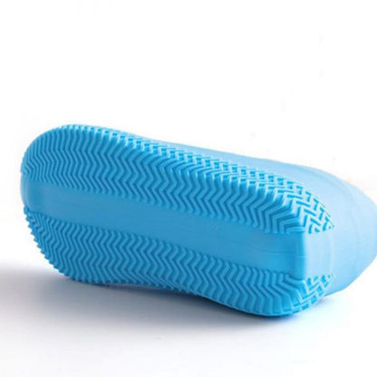 Non-slip, foldable silicone shoe covers for wet weather