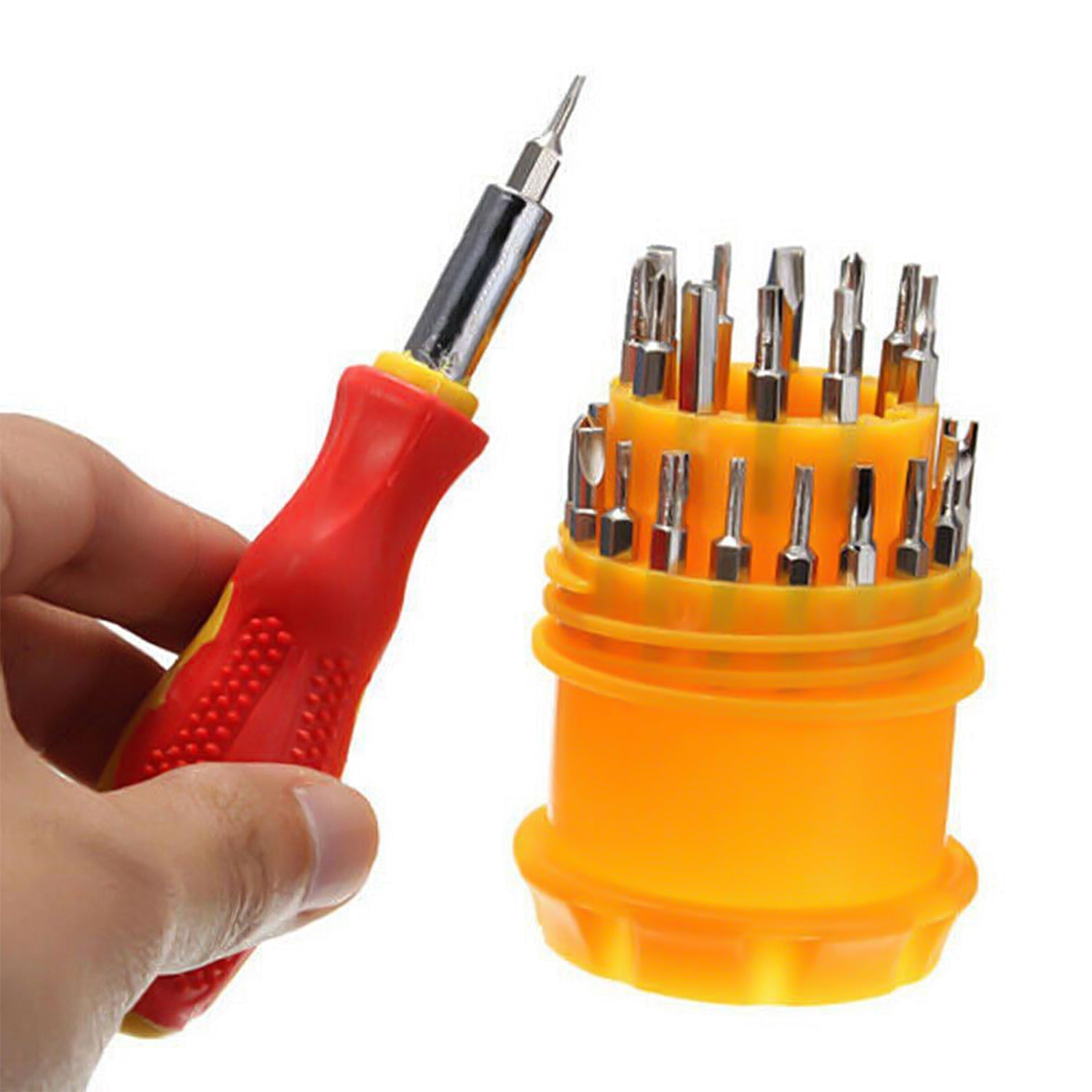 31-in-1 screwdriver set with magnetic driver