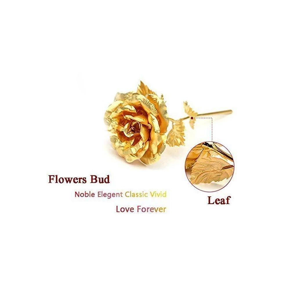 24K gold rose with elegant box