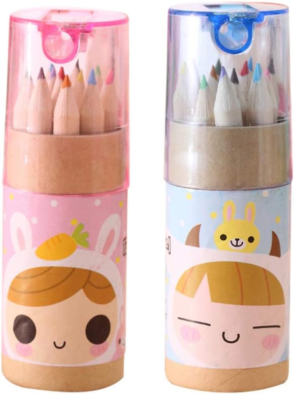 Mini drawing pencils with a cute pencil cutter