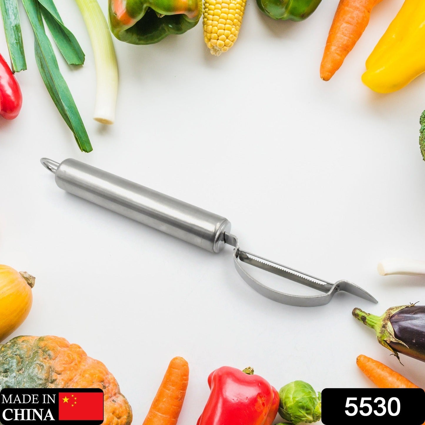 Fruit peeler with soft handle for kitchen use