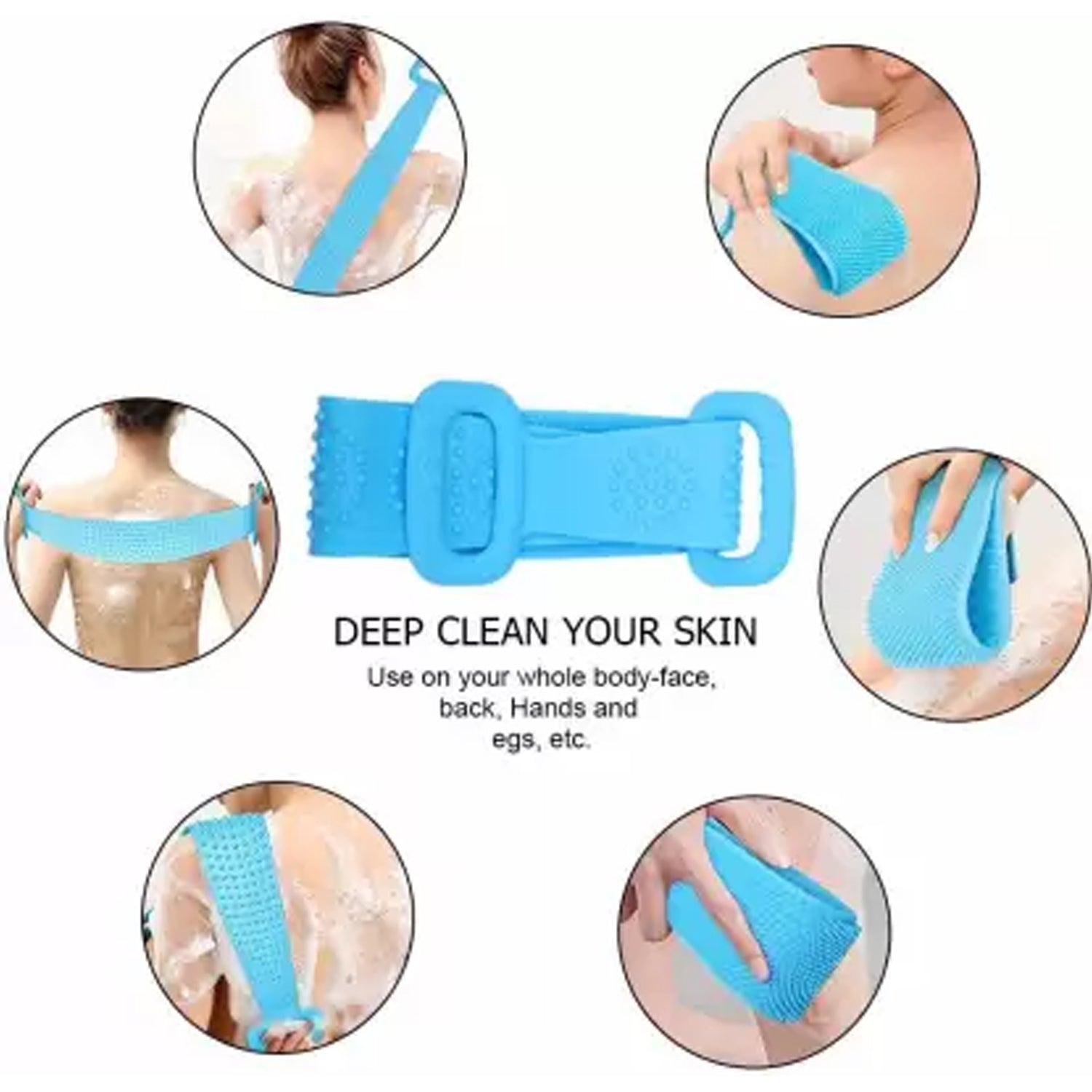 Back scrubber for skin deep cleaning