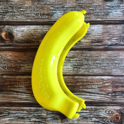 Durable banana lunch box in yellow.