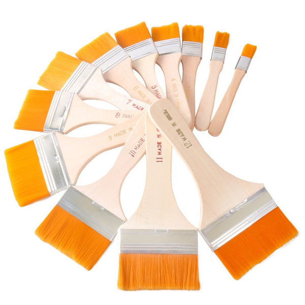 Artistic Flat Painting Brush - Set of 12