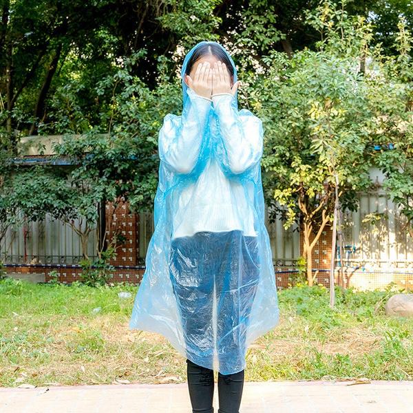 Lightweight full-length raincoat with a hood