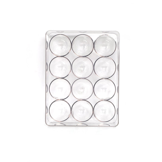 Egg storage box with 12 cavities