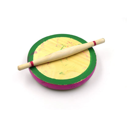 Colorful kids chakla belan set, great for role play and learning kitchen skills.