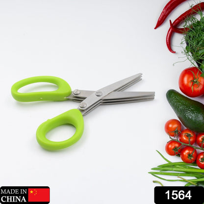 Multifunctional vegetable scissor with three stainless steel blades