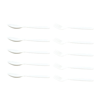 Premium plastic cutlery set, 10 pcs for dining.