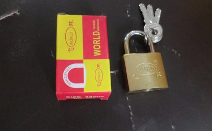 Steel padlock with multiple keys for added security