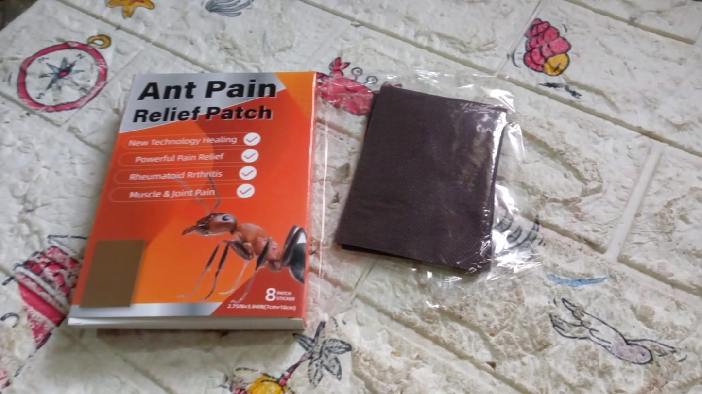 Ant Pain Relief Patch - Pack of 8 Patches | Instant Relief from Muscular Pain & Joint Pain| Natural Pain Relief Patches | Powerful Pain Relief, No Side Effects