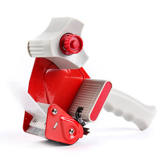 Hand-held tape dispenser with retractable blade