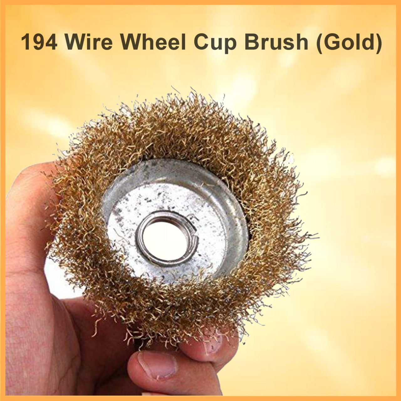 Gold wire brush for surface preparation.