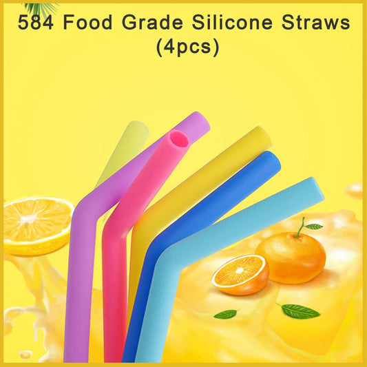 Food grade silicone straws set