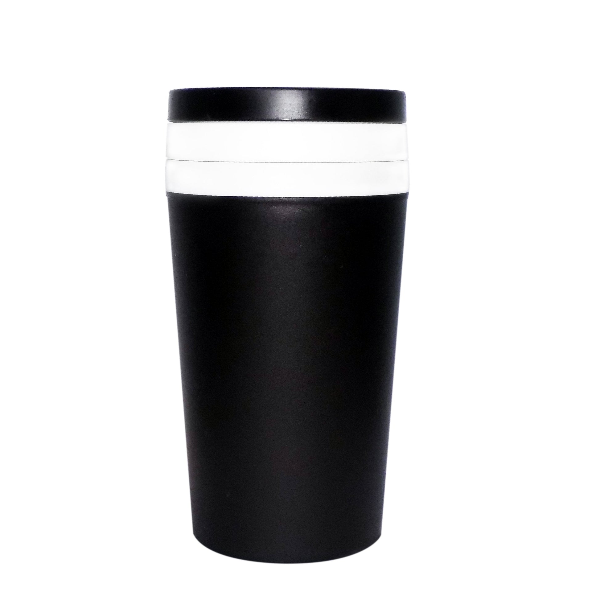 Shaker sipper glass with storage compartment