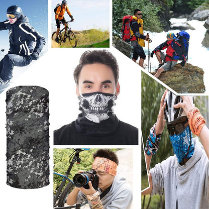 Multifunctional neck gaiter in a variety of vibrant colors