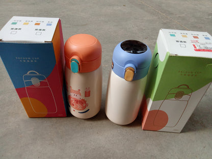 Insulated Stainless Steel Bottle With Rubber Grip (420 ML / Mix Design)