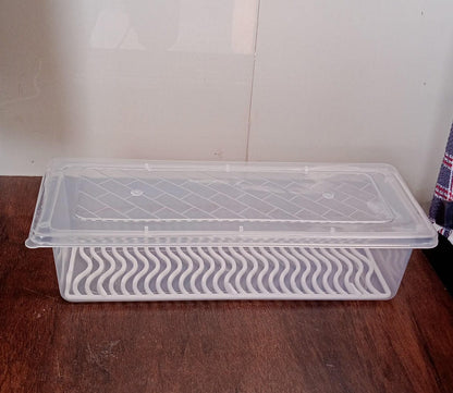 Container with removable drain plate