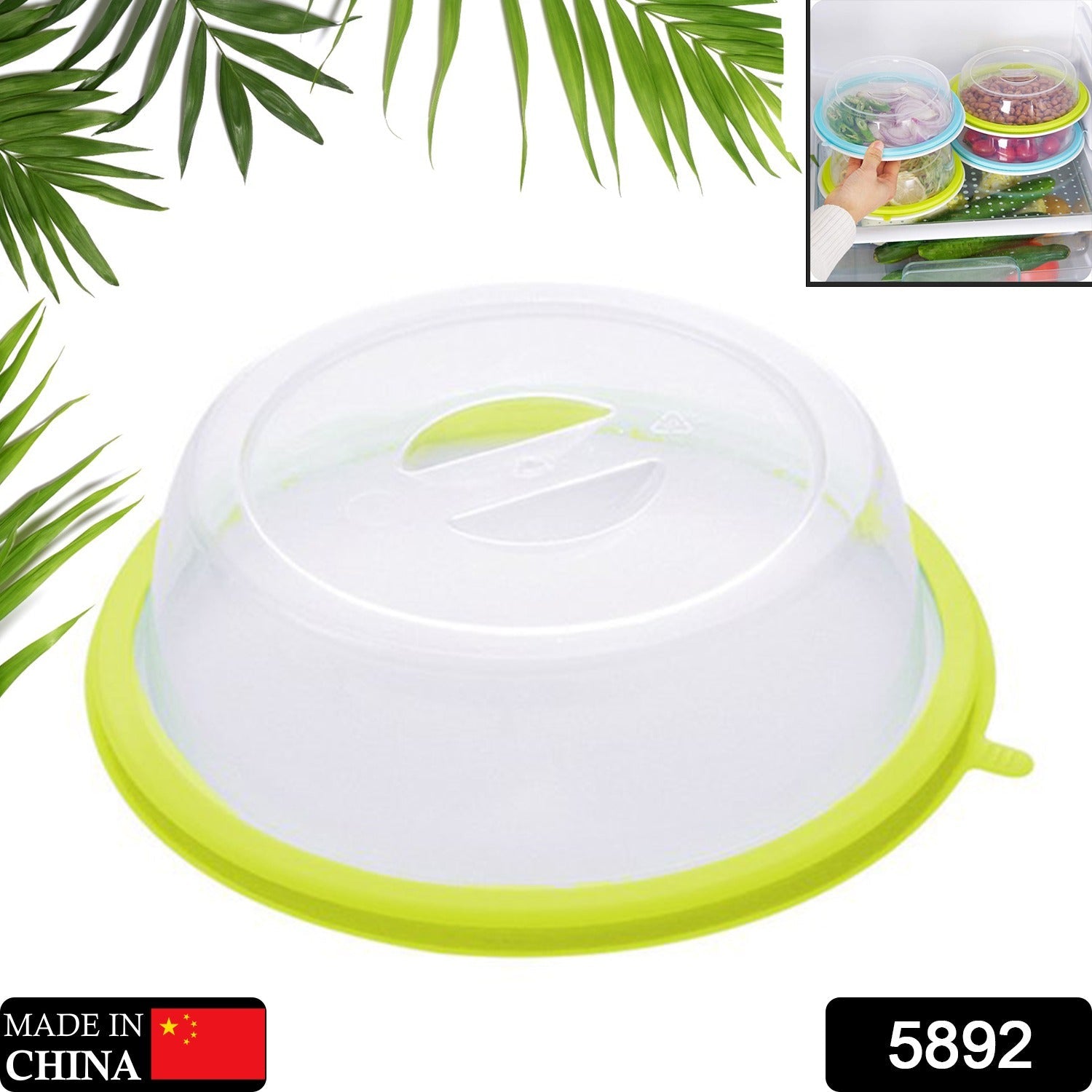 Microwave food cover with air-tight seal, dishwasher safe.