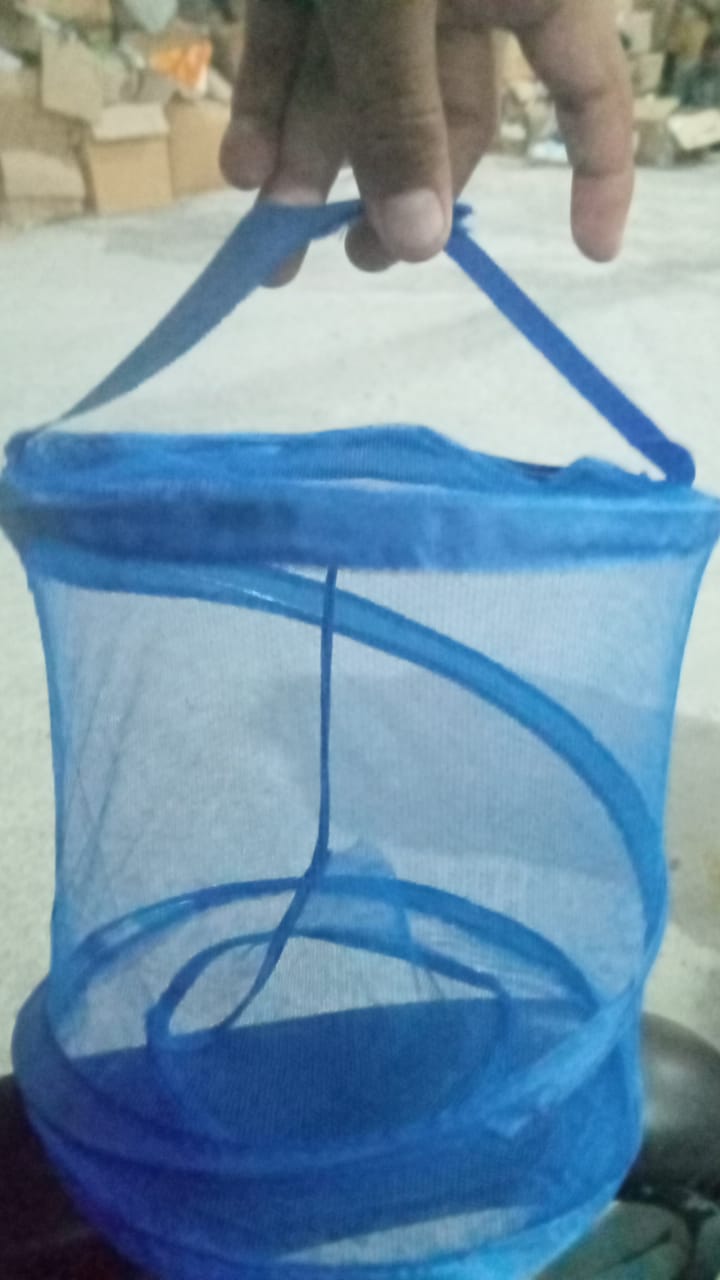 blue colored hamper