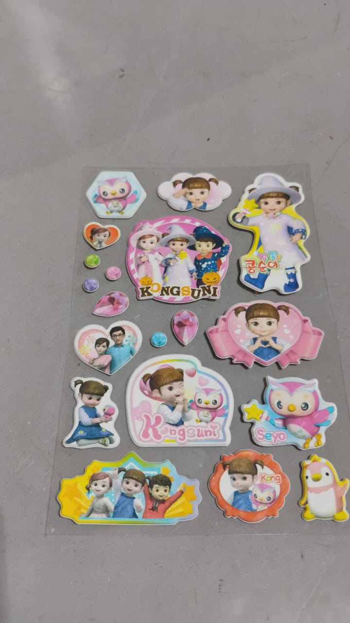 Multipurpose Adhesive 3D Stickers (1 Sheet / 15×10 Cm)