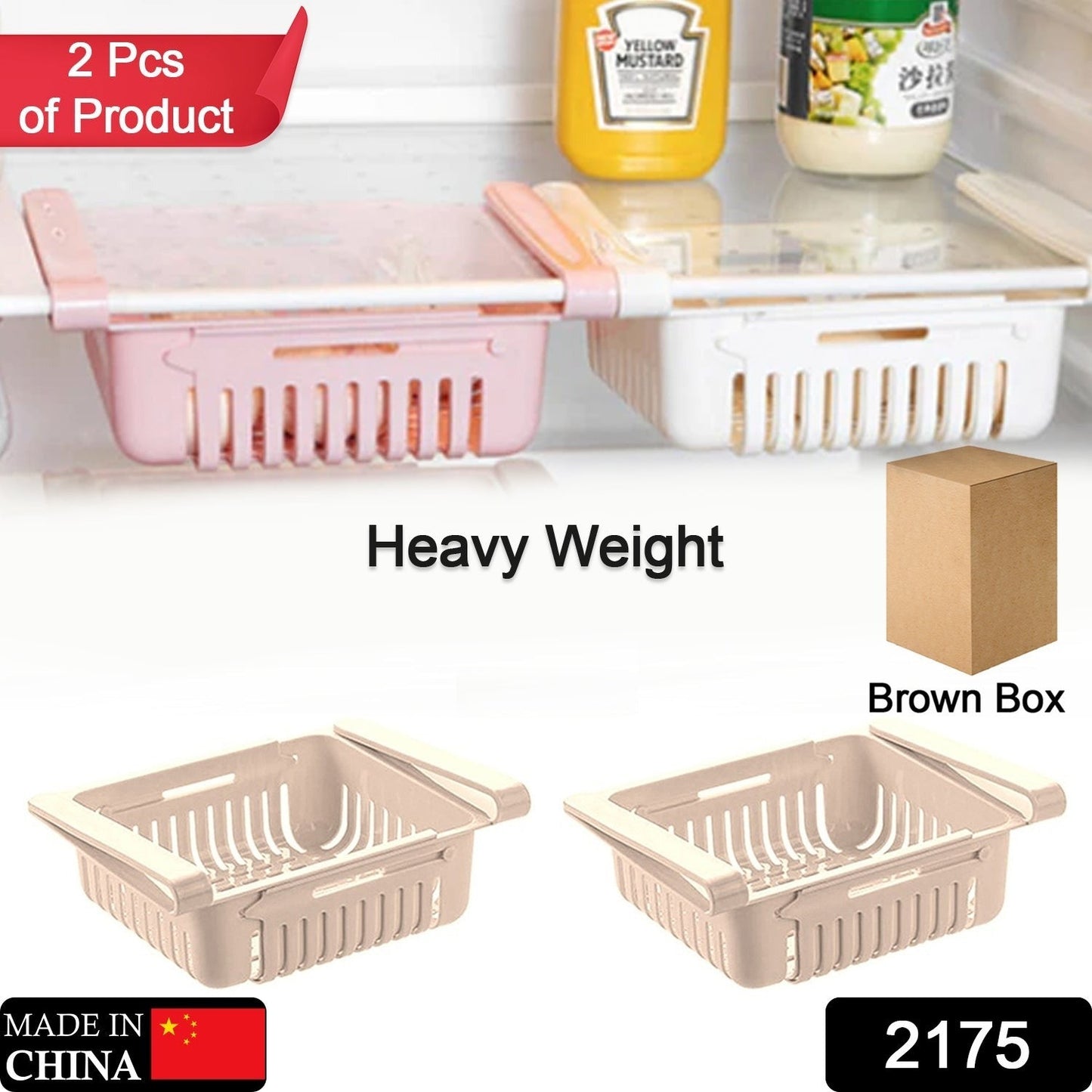 Expandable basket for fridge organization